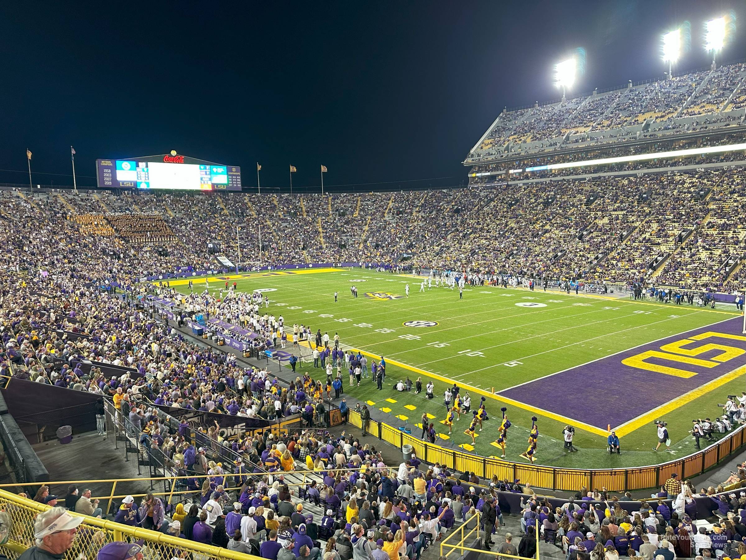 section 421, row 5  seat view  - tiger stadium